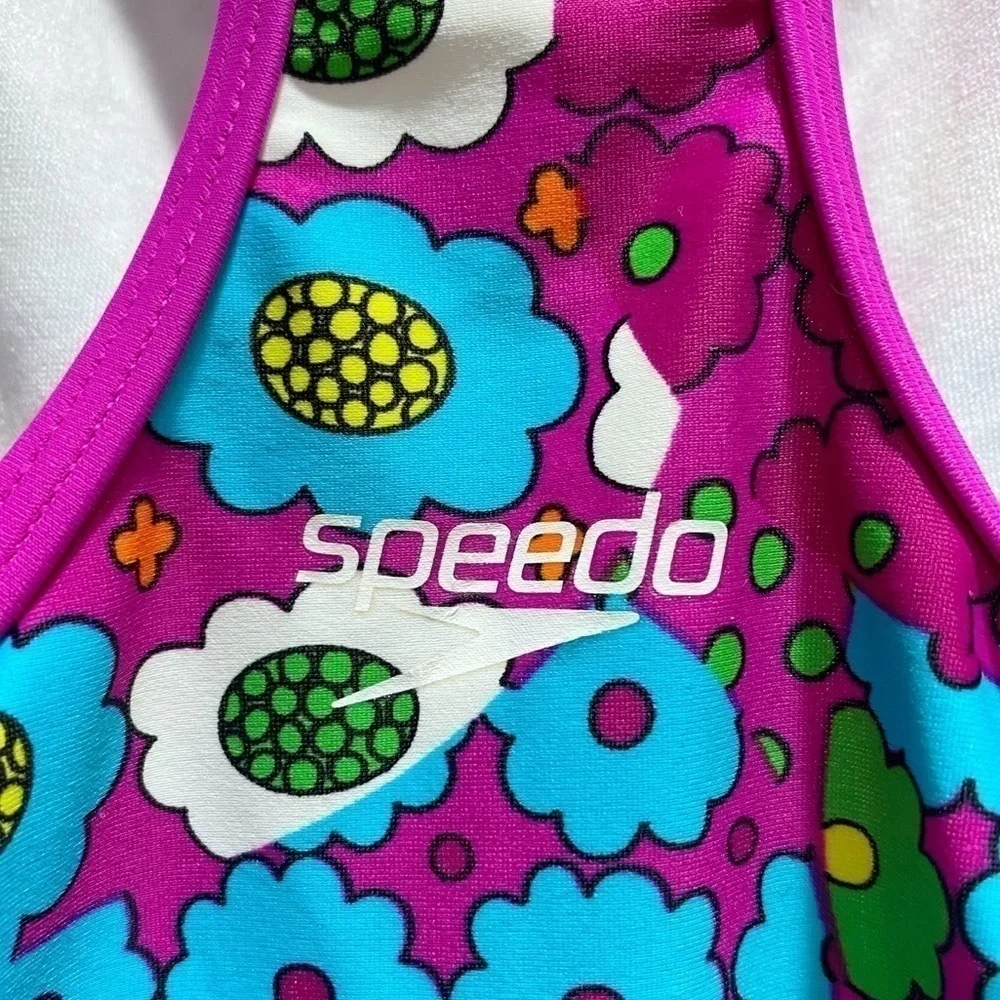 Speedo Racerback Floral Tankini Swimsuit Top
